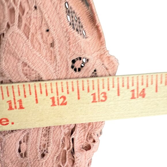 Free People One Lace Crochet Adella Slip Dress Women Medium Nude Pink - Picture 11 of 11